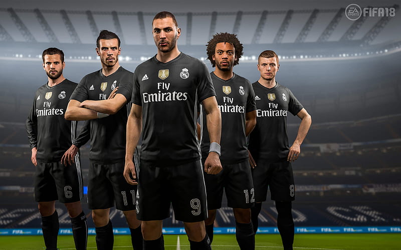 FIFA 18, Real Madrid, 2017 games, football simulator, Galacticos, HD wallpaper