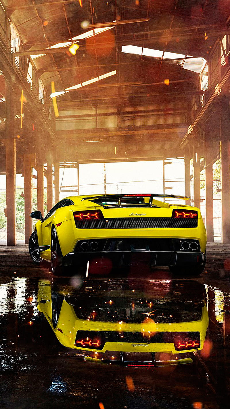 Lamborghini gallardo, car yellow, HD phone wallpaper