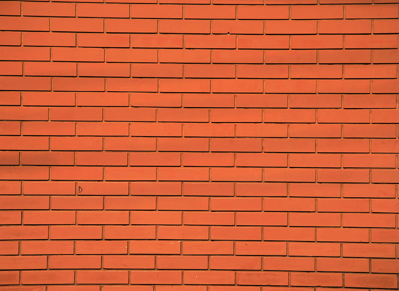Orange Concrete Wall, HD wallpaper