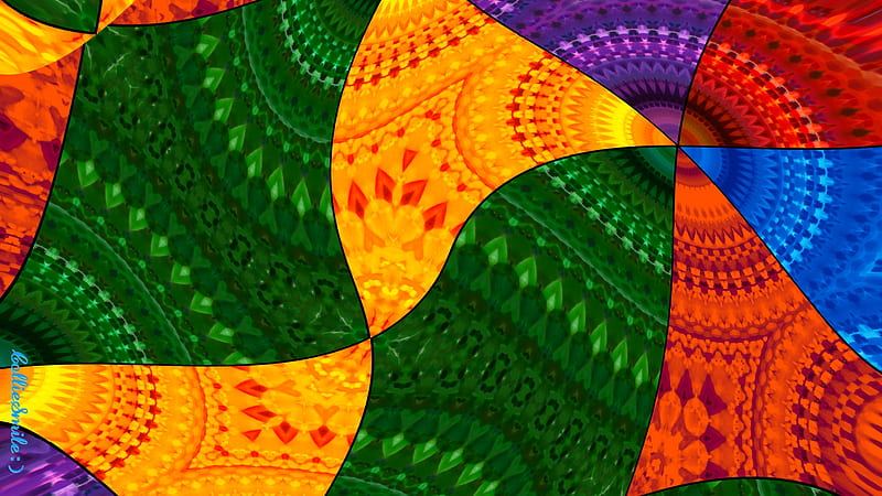 Colorful Afghan Quilt, orange, quilt, blanket, yarn, afghan, green, purple, violet, golden yellow, blue, HD wallpaper