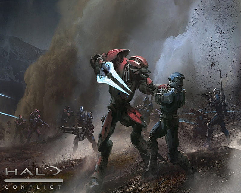 Halo: Conflict II, halo, energy sword, noob622, awesome, halo 4, spartan, sword, HD wallpaper