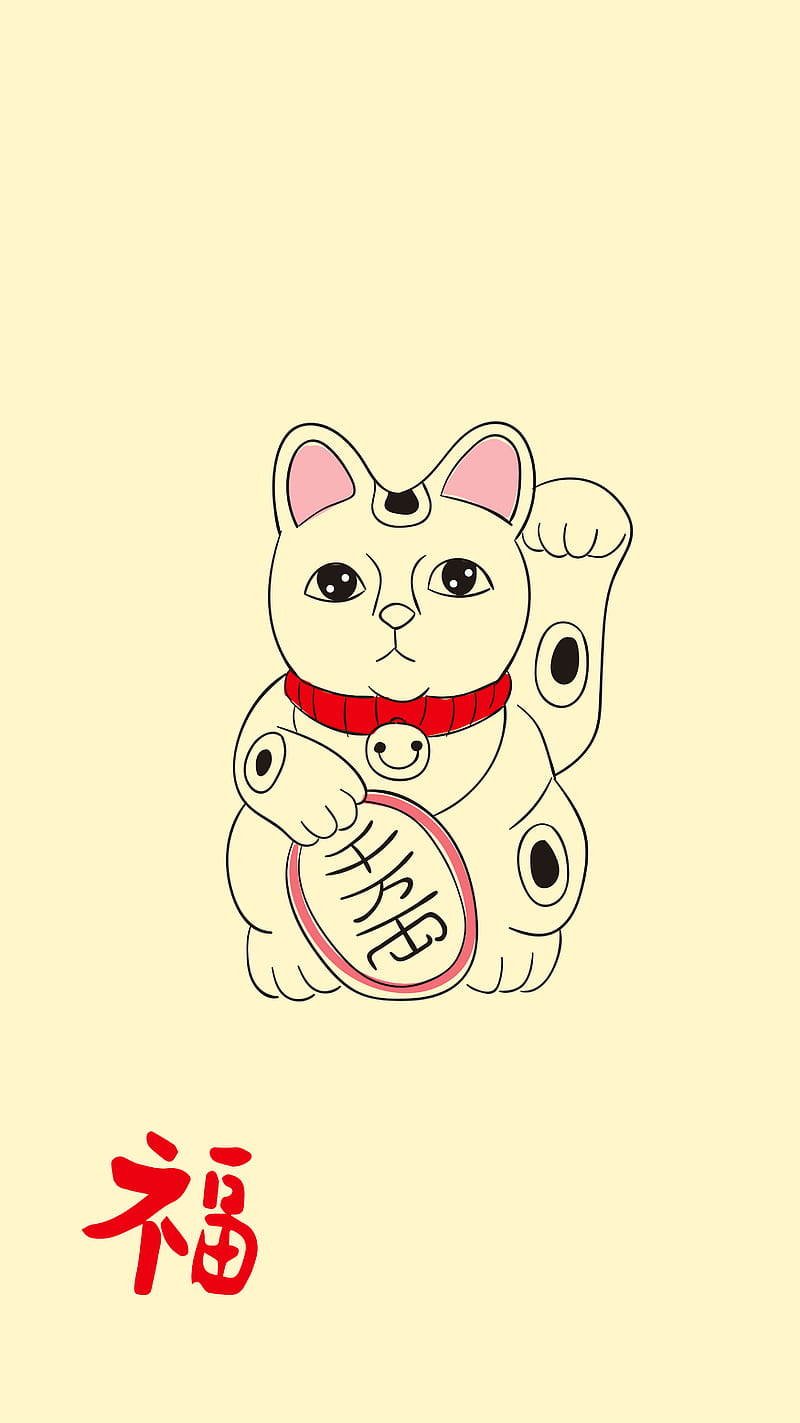MANEKI NEKO, 2019, art, cat, cute, designs, japan, new, tokyo, vector, HD phone wallpaper