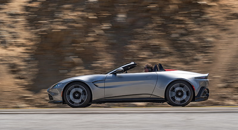 2021 Aston Martin Vantage Roadster (Color: Spirit Silver; US-Spec) - Side , car, HD wallpaper 2021 Aston Martin Vantage Roadster (Color: Spirit Silver; US-Spec) - Side , car, HD wallpaper