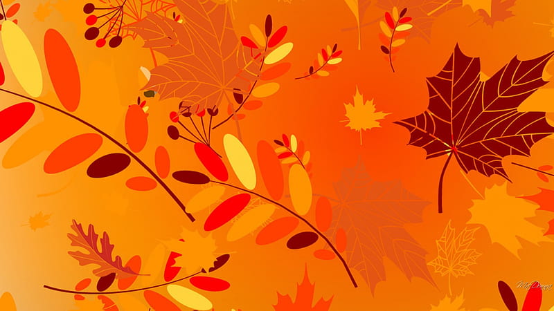 Waving Goodbye to Summer, fall, autumn, orange, maple, wind, breeze ...