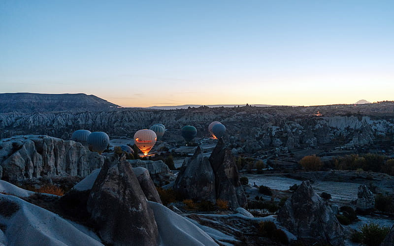 Hot Air Balloon Cappadocia Goreme Nevsehir Turkiye, HD wallpaper