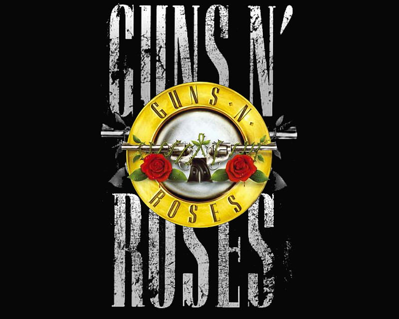 Guns n' Roses, guns, gun, logo, rock, rose, band, heavy, roses, HD wallpaper