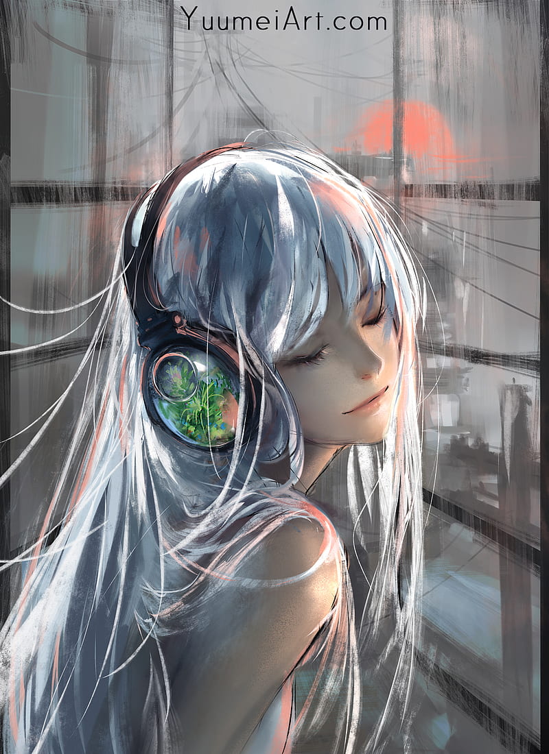 white hair anime characters female