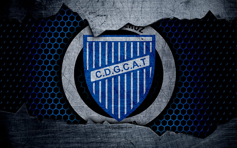 Godoy Cruz Superliga, logo, grunge, Argentina, soccer, football club, metal texture, art, Godoy Cruz FC, HD wallpaper