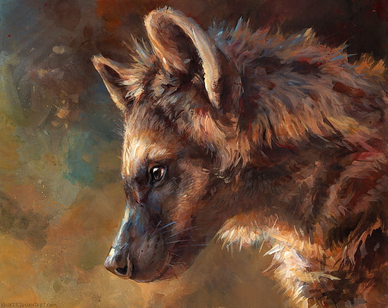 Hyena Art , animal, art, hyena, HD wallpaper