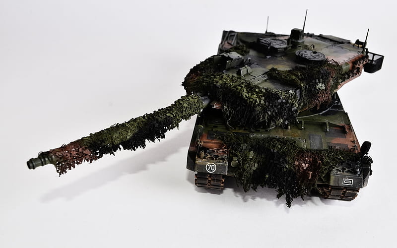 Leopard 2А5, Miniature model, German tank, battle tank, German Army, HD wallpaper