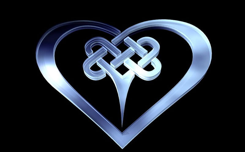 steel heart, valentine, love, heart, HD wallpaper