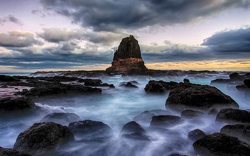 Pulpit Rock, Australia, australia, beach, nature, rock, HD wallpaper