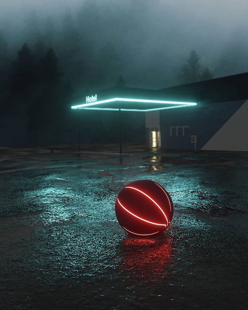 Basketball Aesthetic, cool, gas station, led, music, nice, vapourwave, HD phone wallpaper