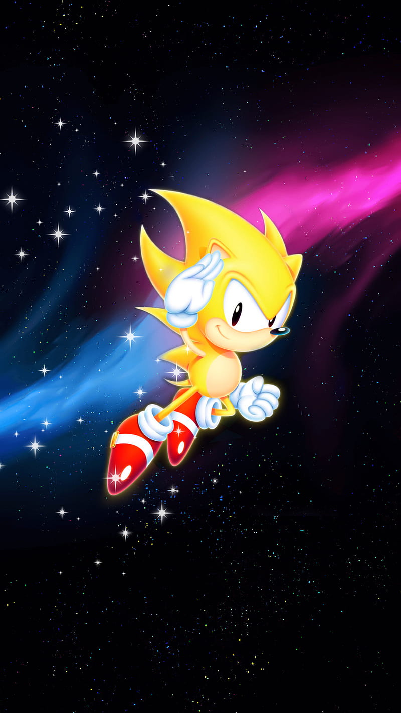 Super Sonic Style, galaxy, gaming, sega, supersonic, HD phone wallpaper