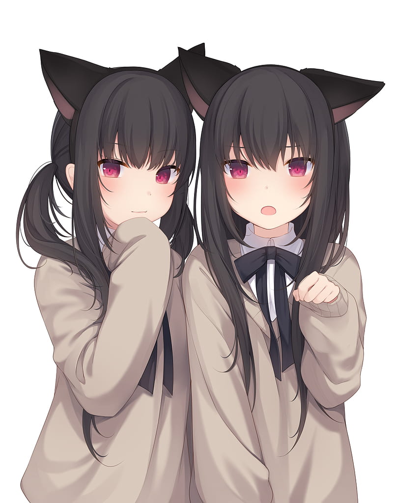 Anime Girl With Cat Ears Wallpaper Download | MobCup