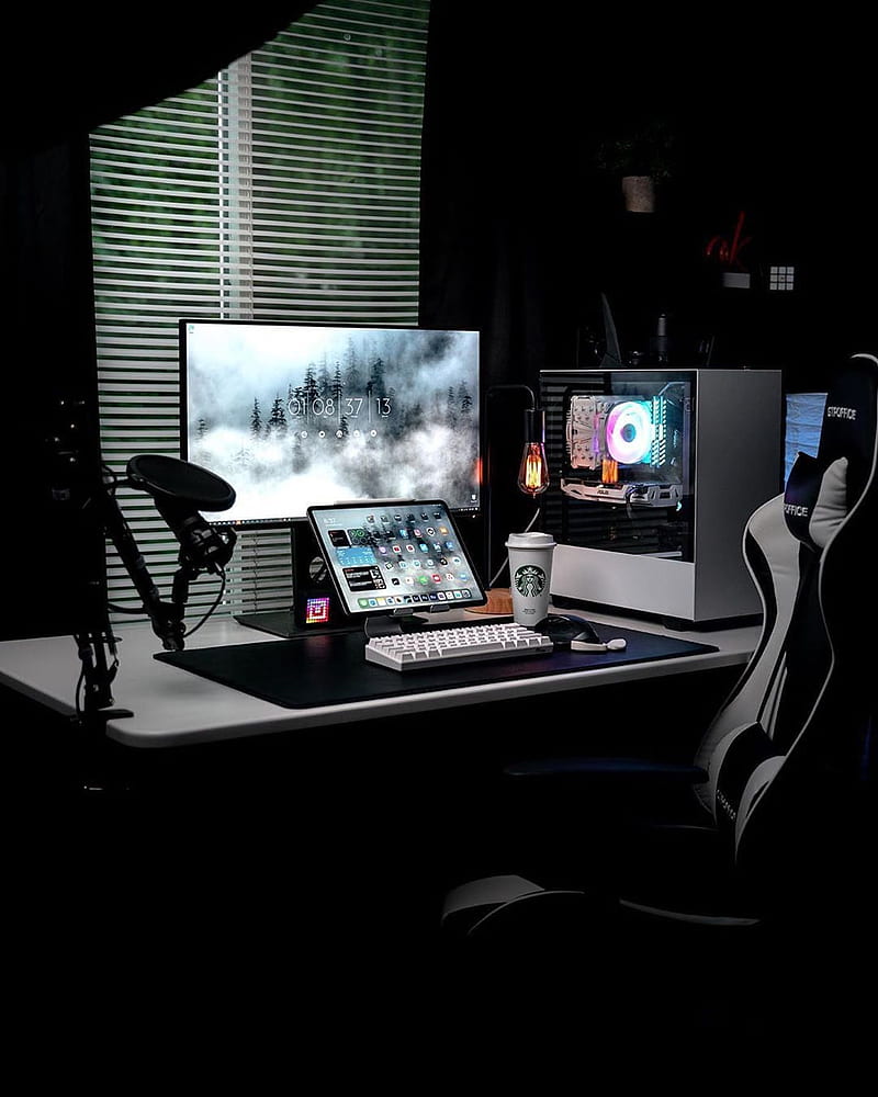 Office Set up, laptop, phones, set-up, HD phone wallpaper | Peakpx