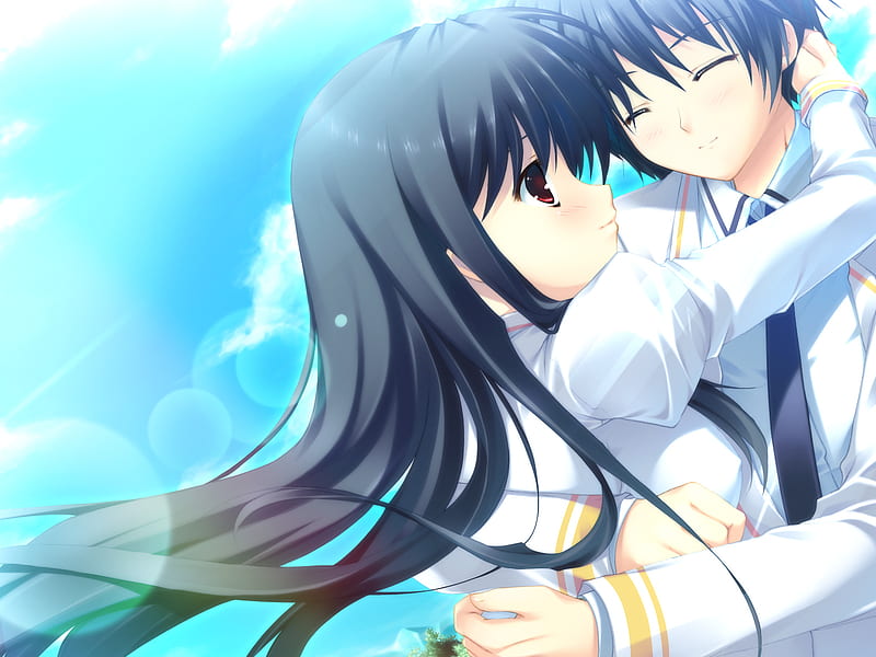 Happiness, cute, cg, anime, game, couple, HD wallpaper | Peakpx