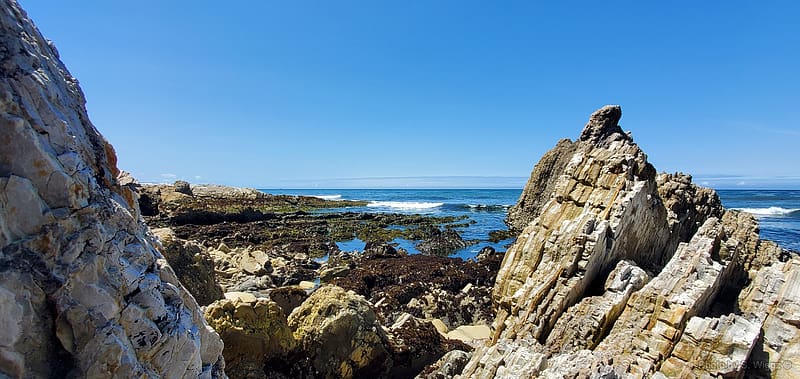 St. Andrews Beach and Bluff, Sand, Rocks, Ocean, Beach, Bluff, Waves, California, Sky, Nature, HD wallpaper