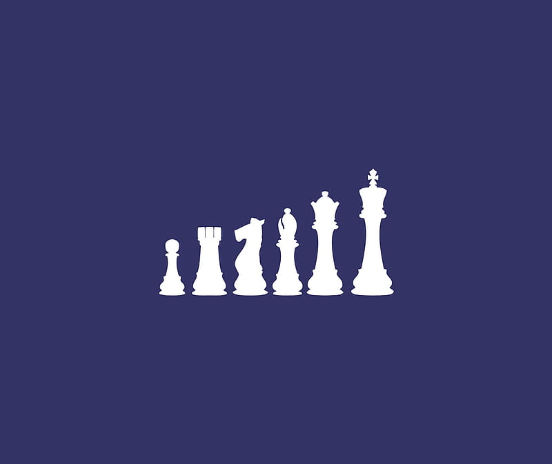 Chess, pieces, purple and white, HD wallpaper
