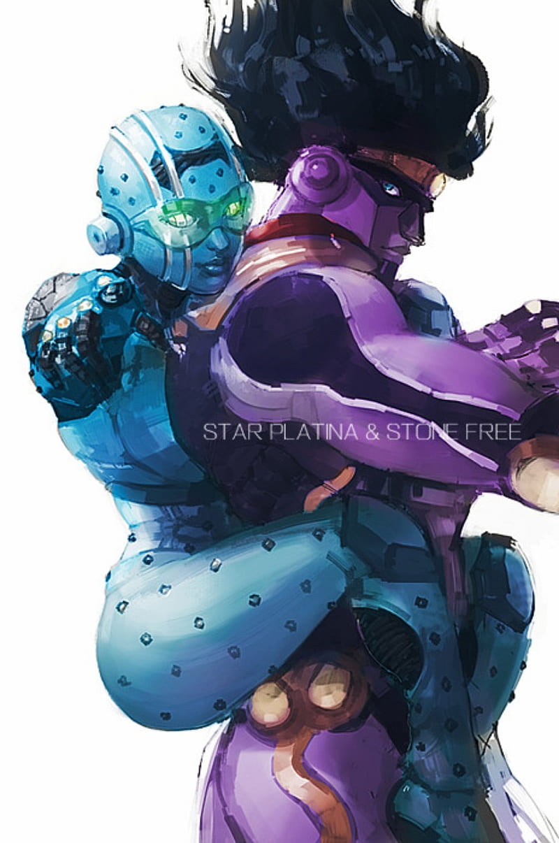 Star and Stone, jjba, jojo bizarre adventure, stone ocean, star platinum,  stone, HD phone wallpaper