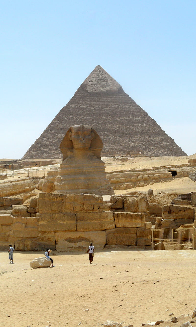 Pyramid And Sphinx, egypt, pyramids, HD phone wallpaper