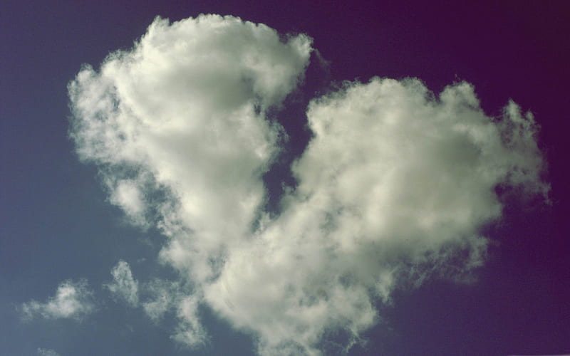 broken heart shaped cloud-Happy Valentines Day theme, HD wallpaper