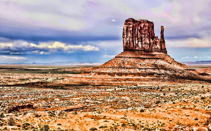 Monument Valley, R, desert, american landmarks, Navajo Nation, Colorado Plateau, Utah, America, HD wallpaper