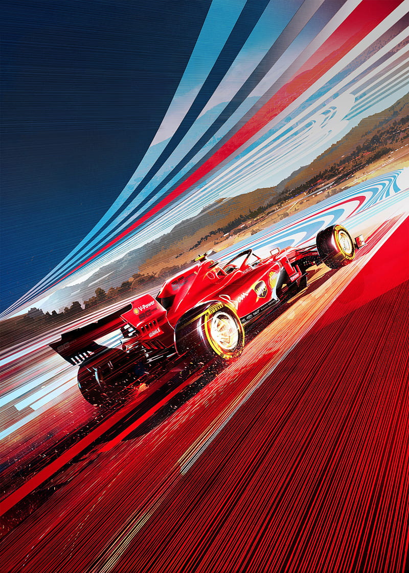 Ferrari French GP, car, f1, ferrari, fia, formula 1, formula 1, french, french gp, motorsports, HD phone wallpaper