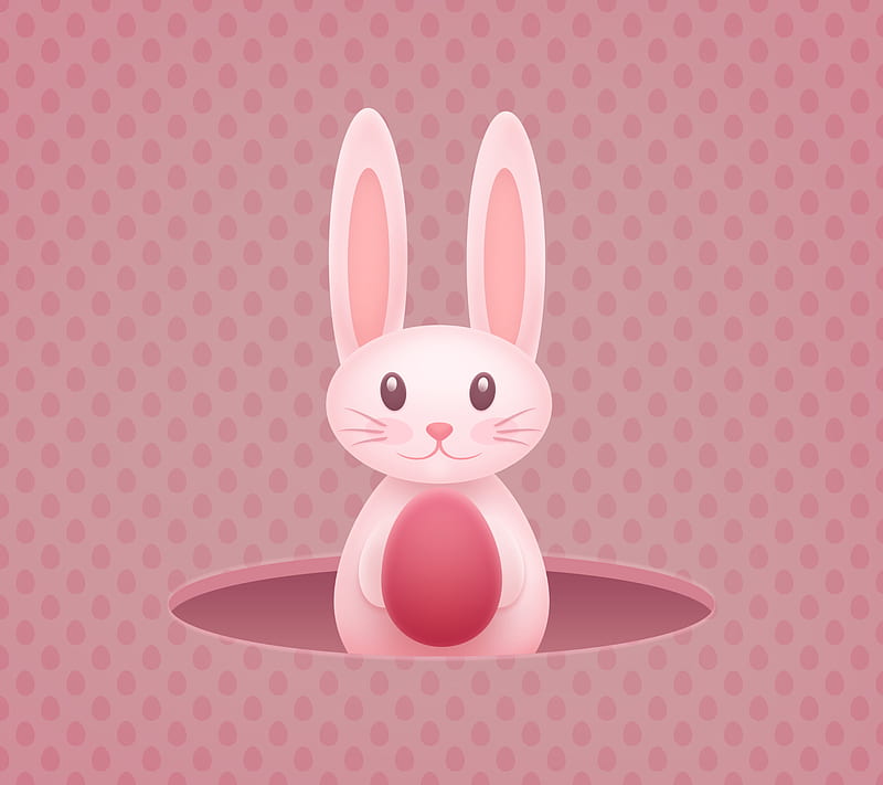 Pink Bunny, bunny, candy, christian, colorful, cute, egg, holiday, spring, HD wallpaper