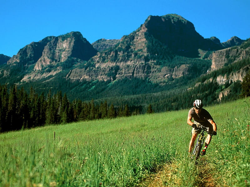 Countryside cycling-outdoor sports - second series, HD wallpaper