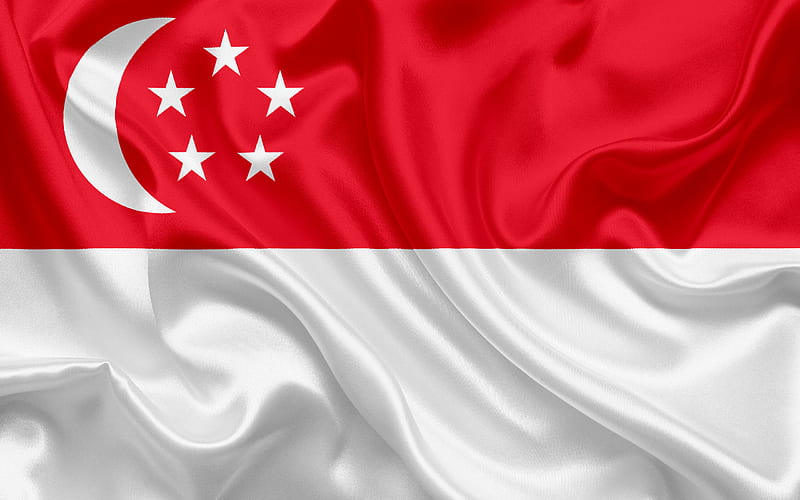Singapore flag, Singapore, Asia, flag of Singapore, HD wallpaper