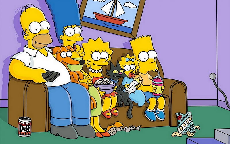 The Simpsons, Family, Cartoons, American Live, HD wallpaper