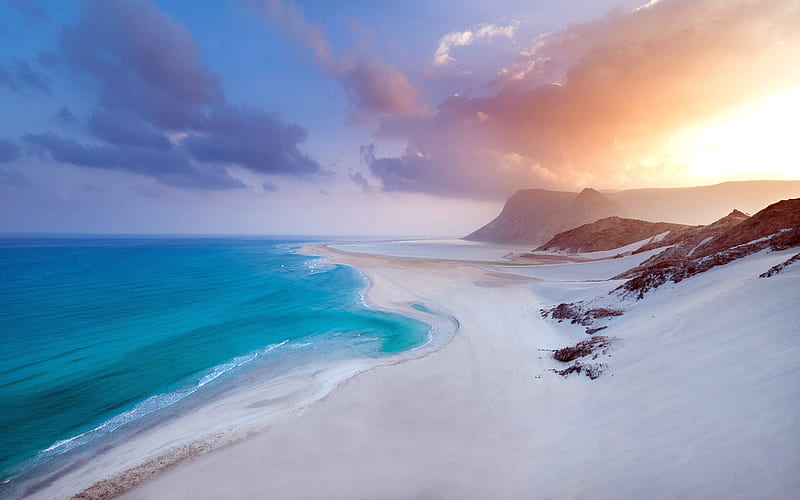 Detwah Lagoon Sunshine 2022 Socotra Island, HD wallpaper