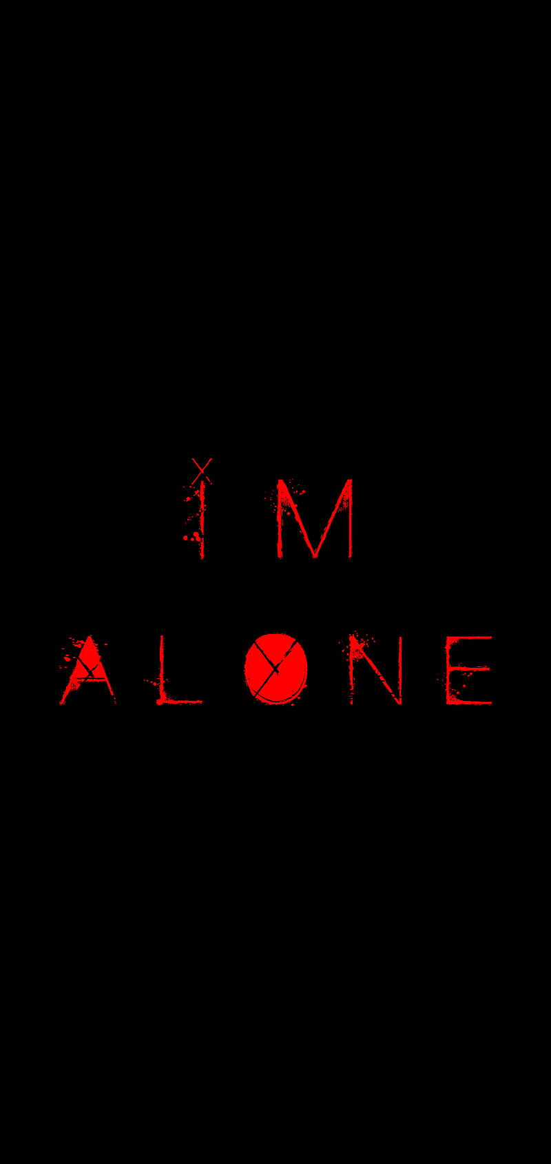 IM ALONE, android, emo, fear, goth, iphone, me, sad, HD phone wallpaper |  Peakpx