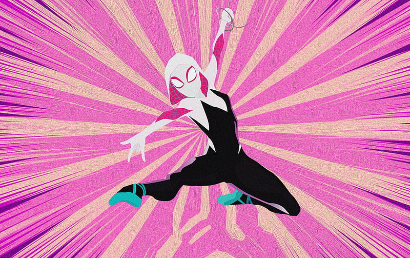 Gwen Stacy Spider Man Into The Spider Verse Arts, spiderman-into-the-spider-verse, gwen-stacy, superheroes, animated-movies, artwork, artist, digital-art, behance, HD wallpaper