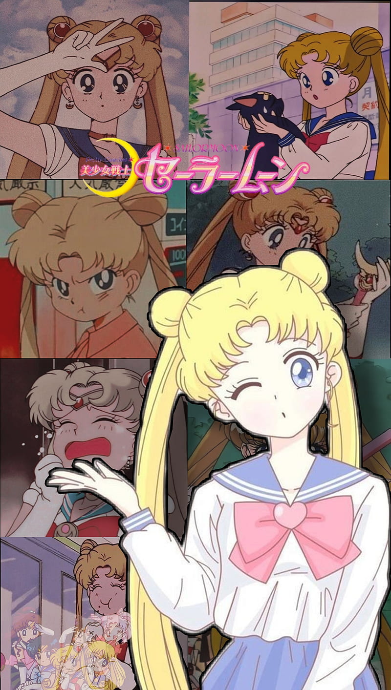 Sailor moon, yellow, anime, cute, edits, kawaii, moon, rose, sailor scouts, sweet, HD phone wallpaper