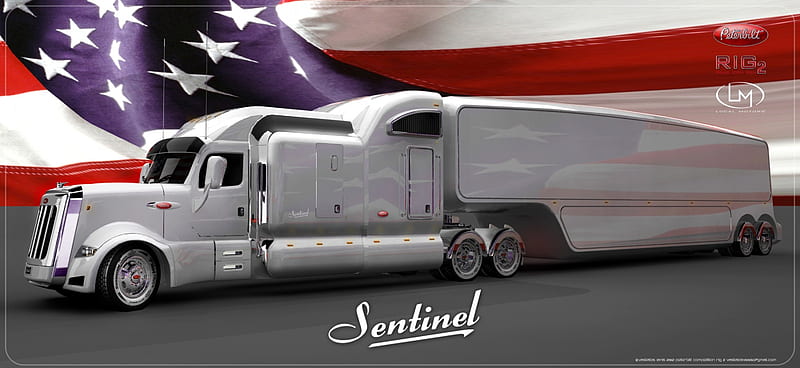 Sentinel Truck And Trailer, trailer, truck, big rig, semi, HD wallpaper