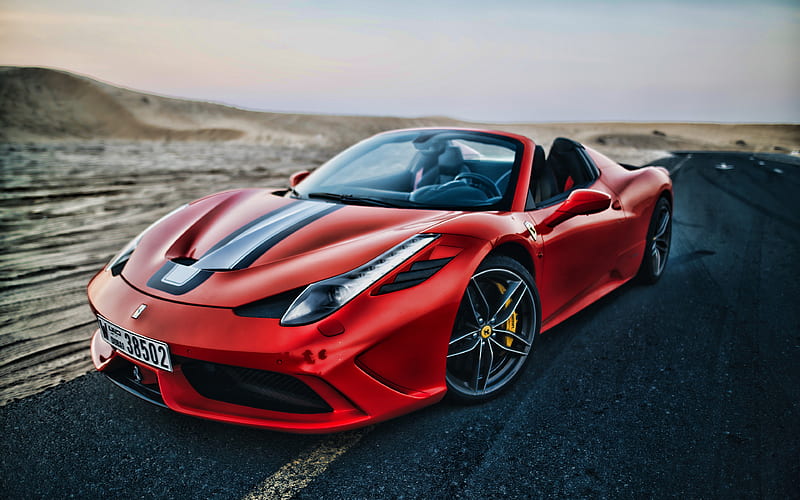 Ferrari 458 Italia, R, road, 2018 cars, supercars, red 458 Italia, italian cars, Ferrari, HD wallpaper