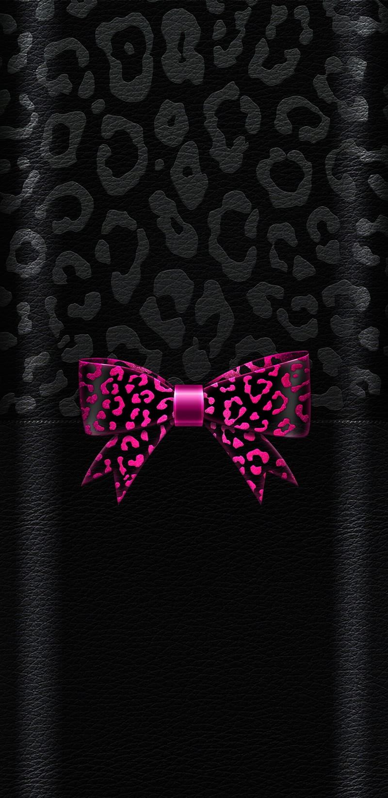 Leopold Bow, black, cute, girly, leopard, now, pink, HD phone wallpaper