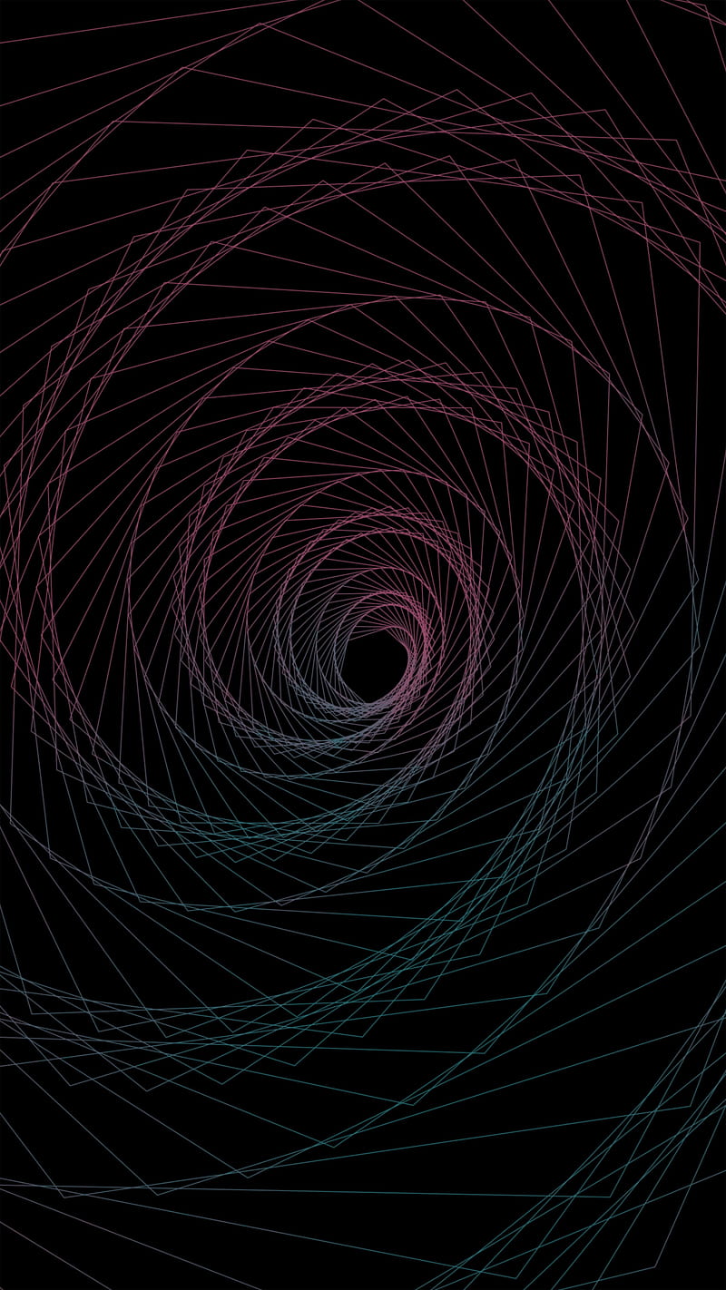 Spiraling Lines, black, crisp, geometry math, minimal, simple, spiral, HD phone wallpaper