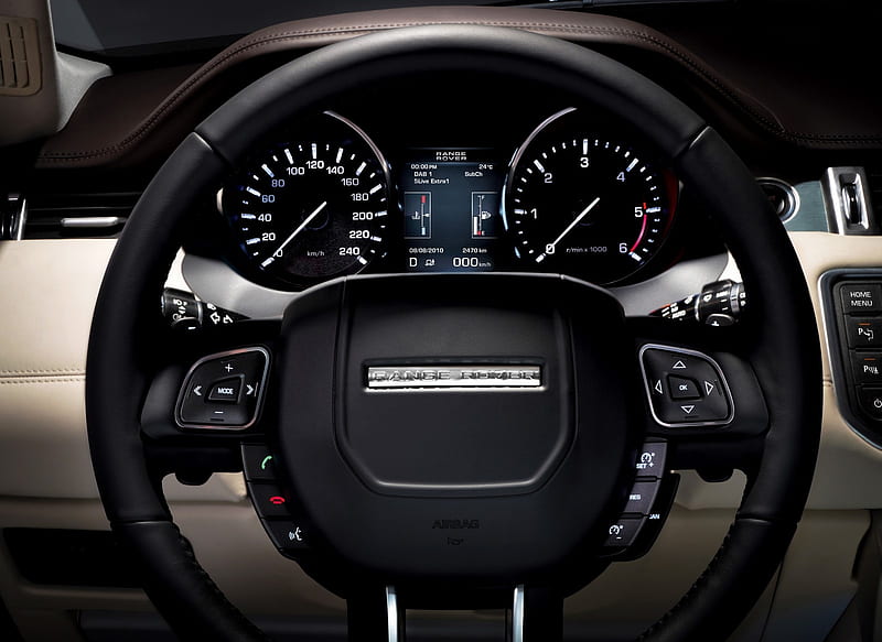 Land Rover Range Rover Evoque - Steering Wheel, car, HD wallpaper