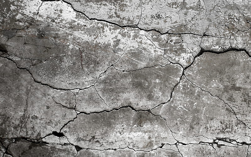 cracked stone texture, gray stone background, large cracks, cracked background, natural texture, stone, HD wallpaper