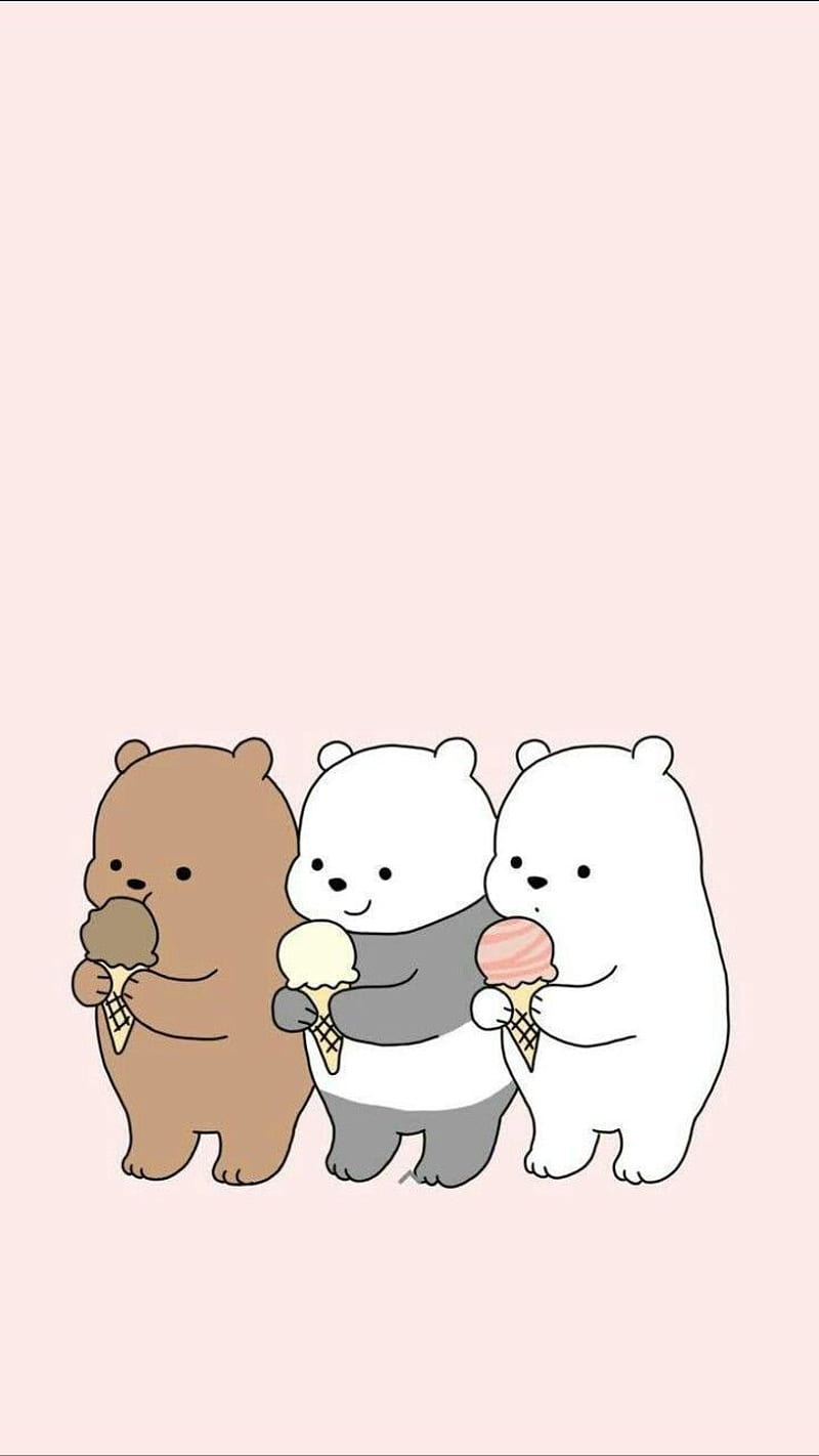 Cute animal bear wallpaper chibi style vector pastel colour  Download on  Freepik