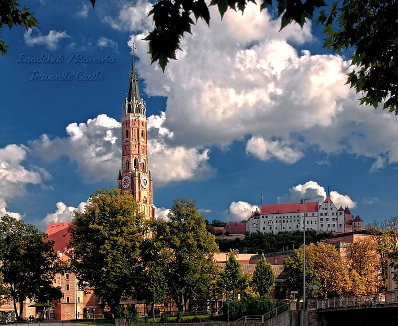 Landshut - Bavaria, city, germany, people, village, country, bavaria, HD wallpaper