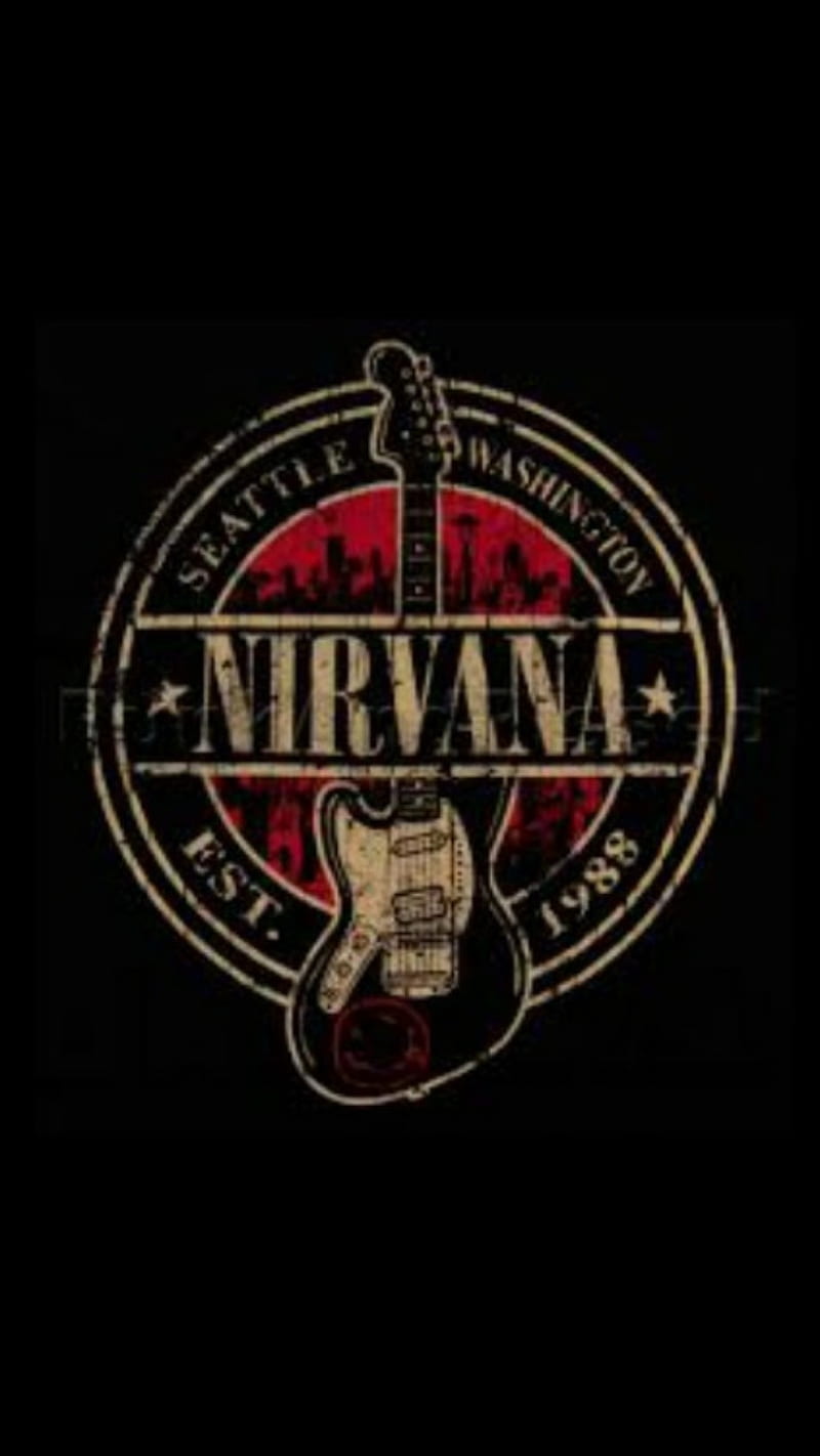 Nirvana Logo, alternative, band, kurt cobain, music, ninetys, rip, rock, HD phone wallpaper