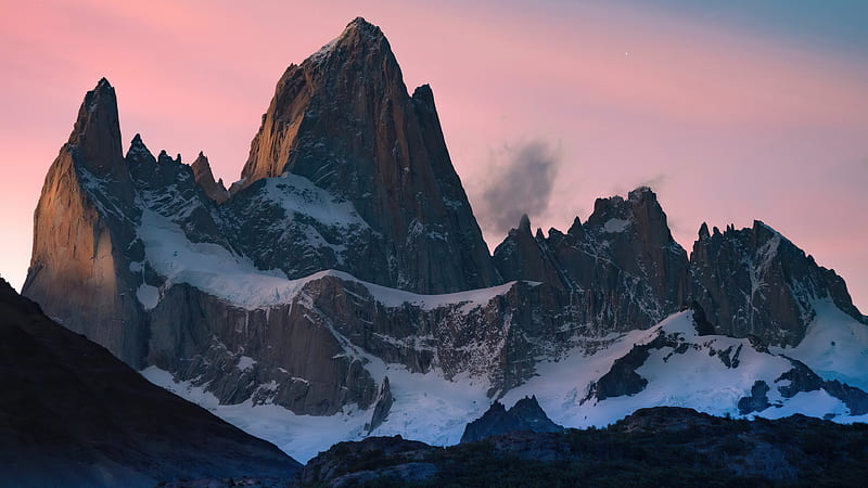 Snow Mountain Argentine Santa Cruz , mountains, snow, nature, HD wallpaper