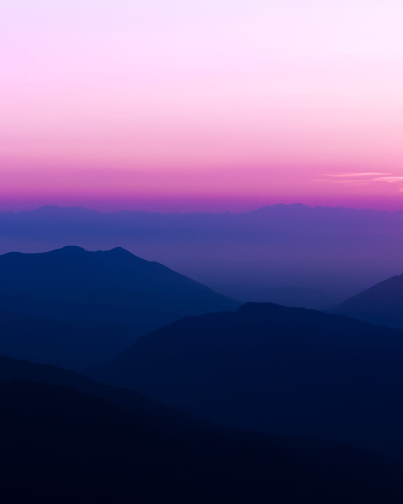 Nature , iphone, love, mountain, mountains, pink, sundown, sunset, xiaomi, HD phone wallpaper