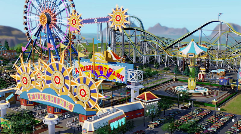 Amusement Parks, thrill, park, amusement, rides, HD wallpaper