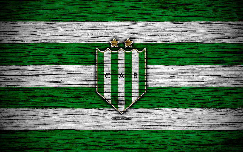 Banfield Superliga, logo, AAAJ, Argentina, soccer, Banfield FC, football club, wooden texture, FC Banfield, HD wallpaper