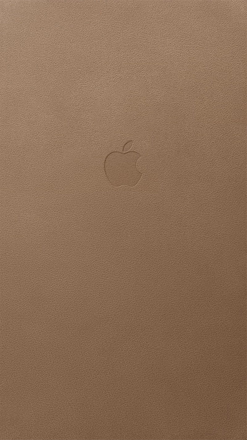 Tan Leather, 929, apple, brown, iphone, logo, minimal, q, simple, HD phone wallpaper